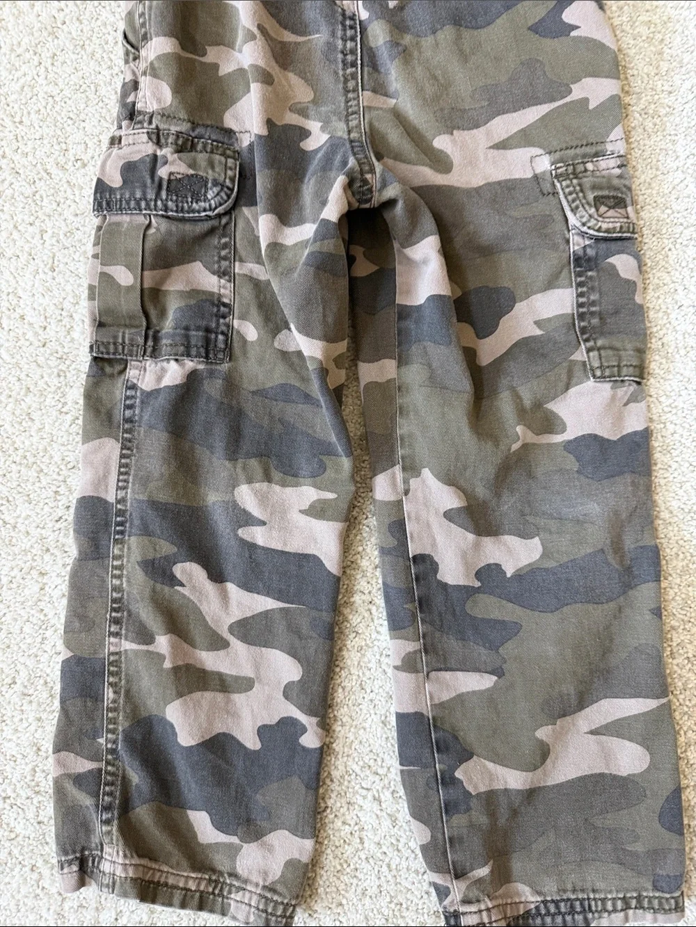 Boys' Camo Cargo pull-on, straight leg pants (size 5t)